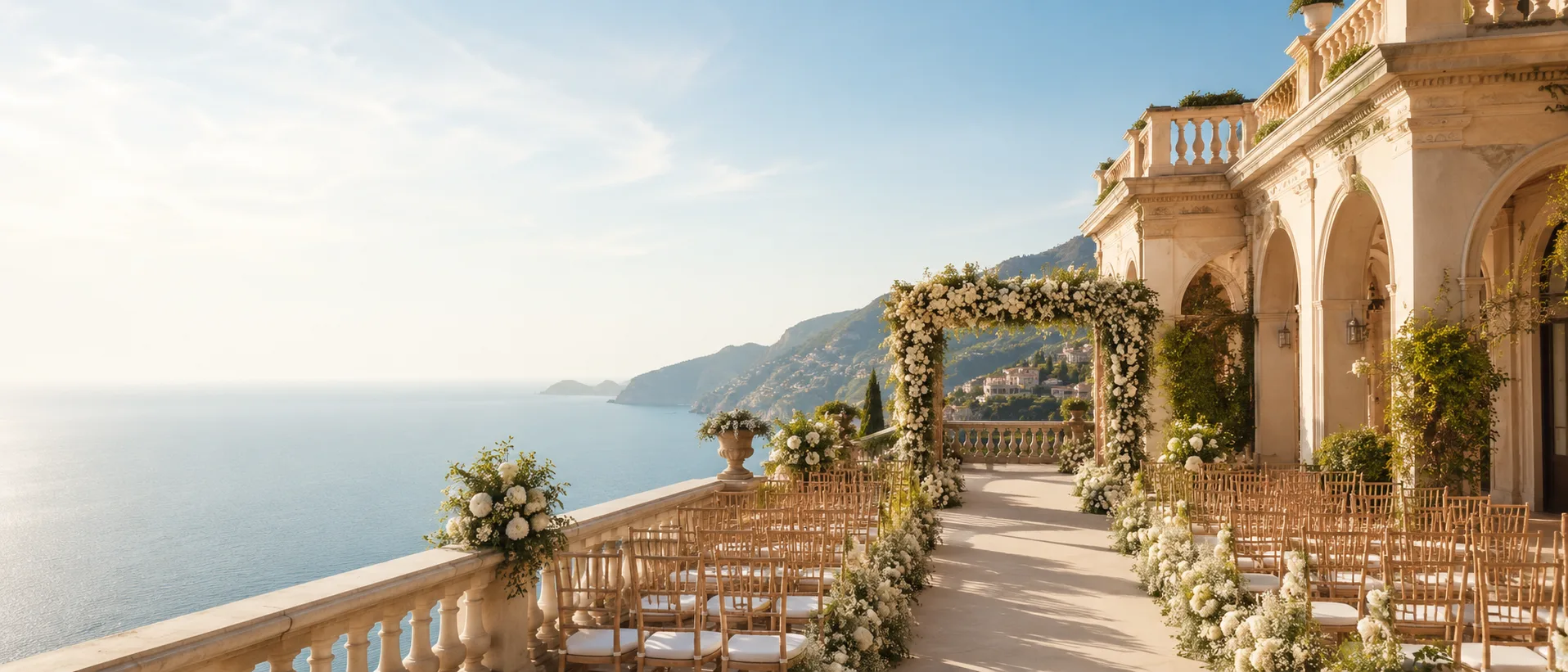 Luxury villa wedding setting in Alicante
